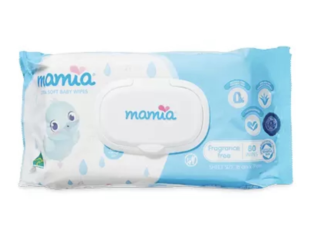 Mamia fragrance free baby wipes