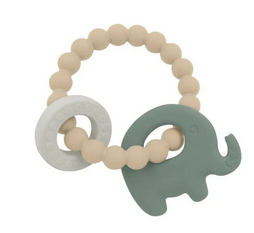 Playground Silicone Elephant Teether Sage