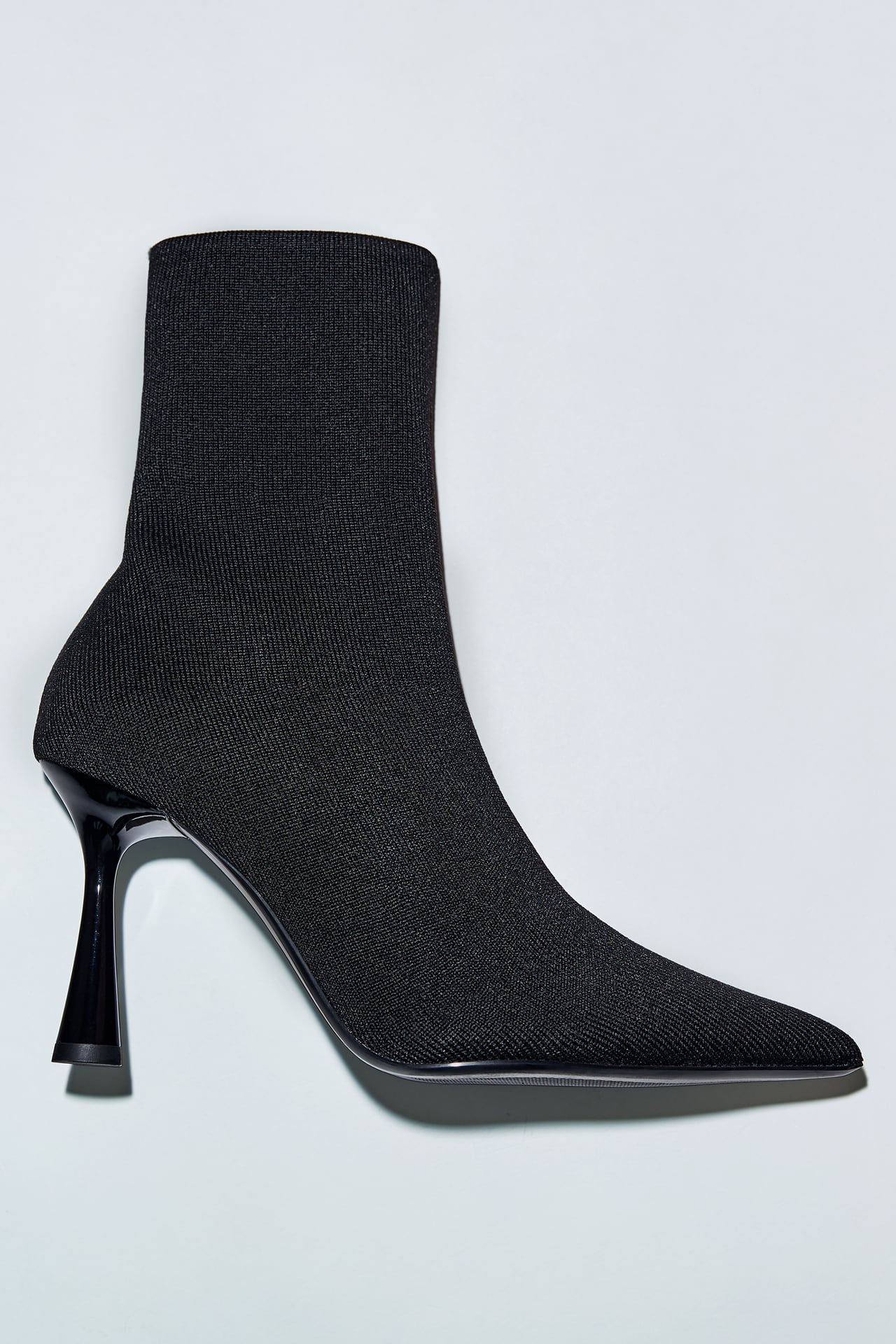 FABRIC HIGH HEEL ANKLE BOOTS