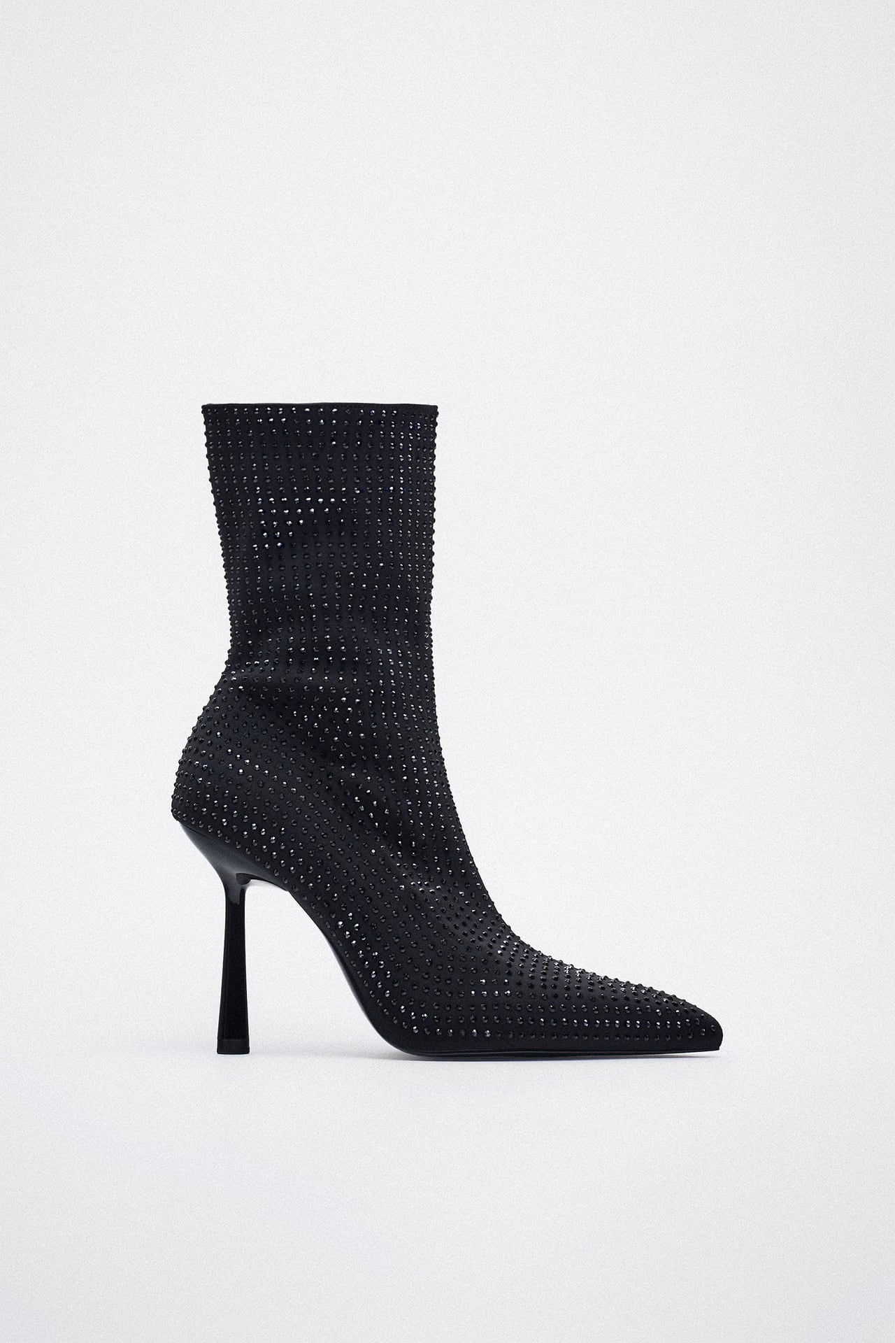 HIGH-HEEL ANKLE BOOTS WITH SPARKLY DETAILS