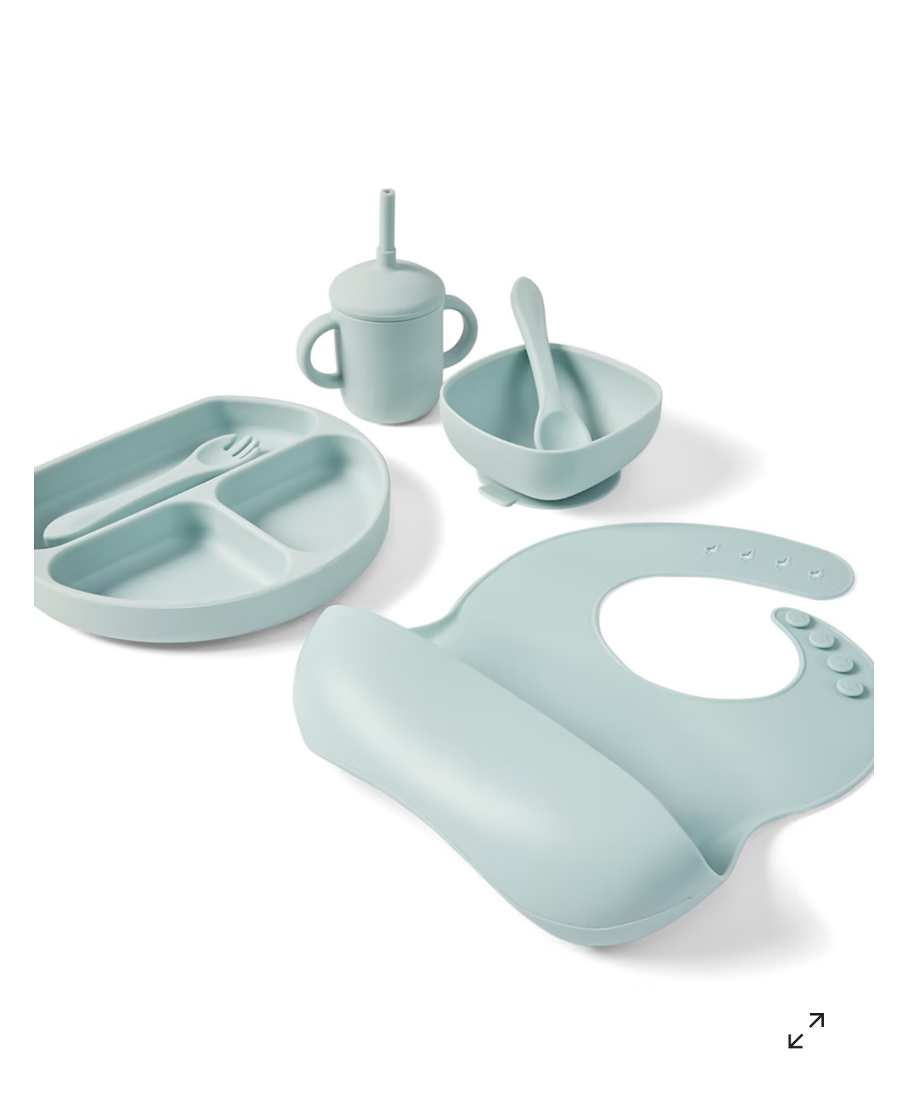 6 piece silicone feeding set