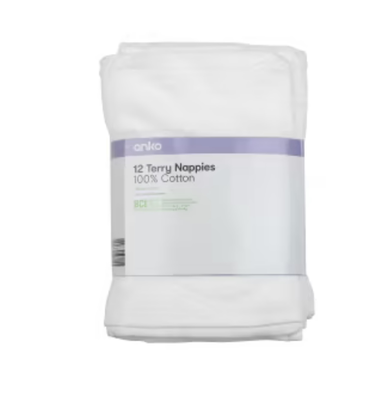 12 pack cotton terry nappies