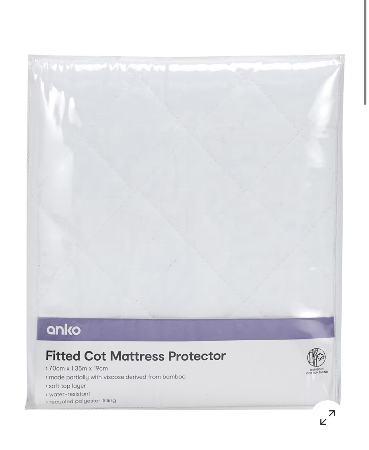 Fitted cot mattress protector