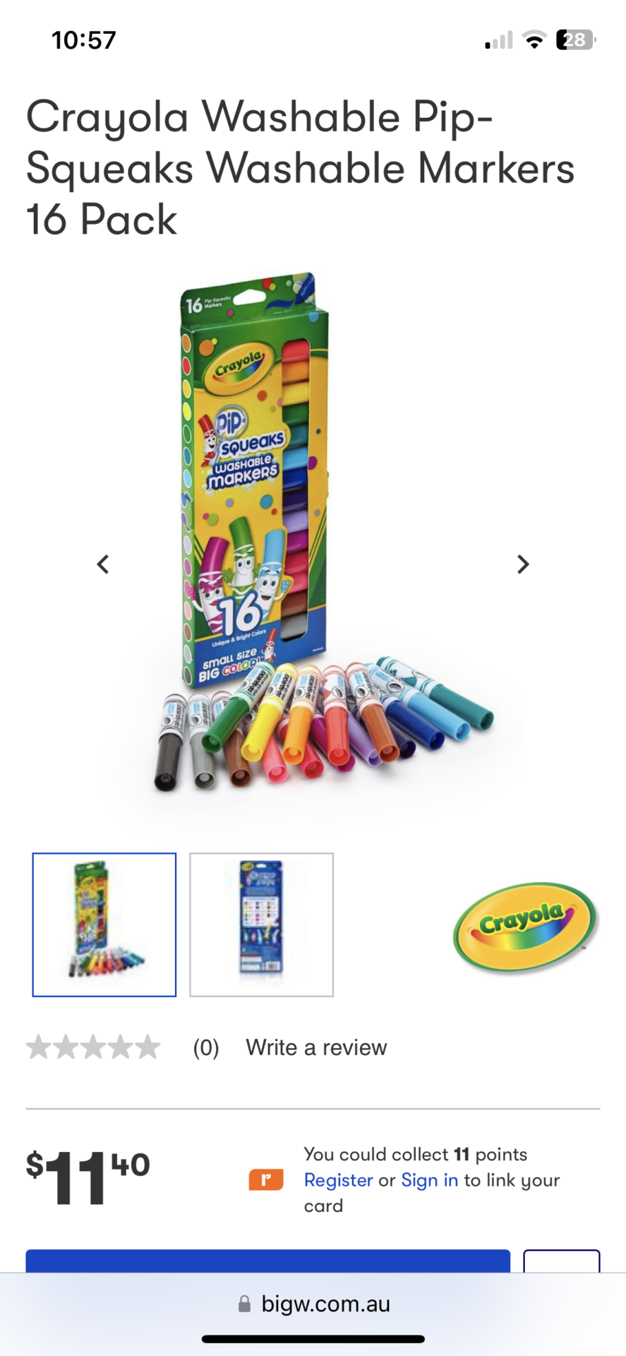 Washable markers