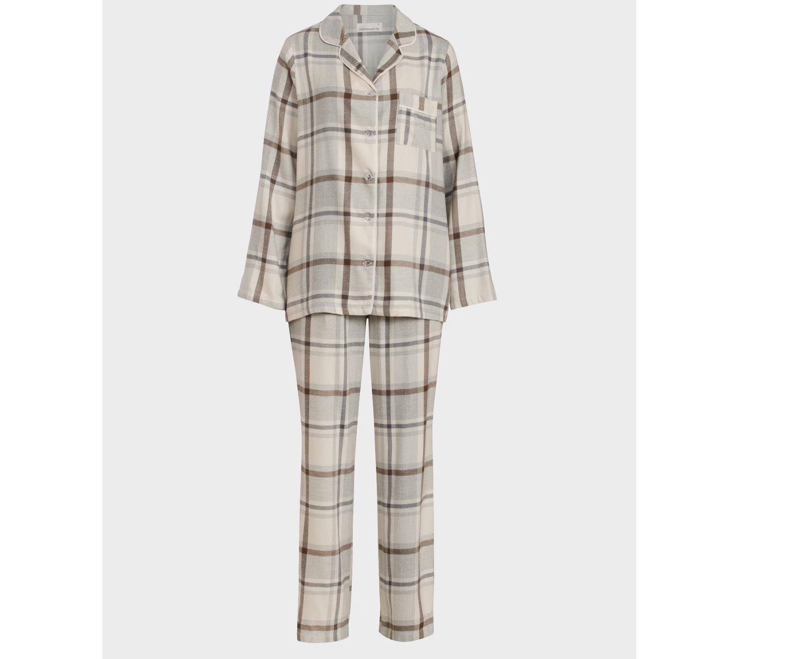 Grey Check Bamboo Flannelette Pj Set