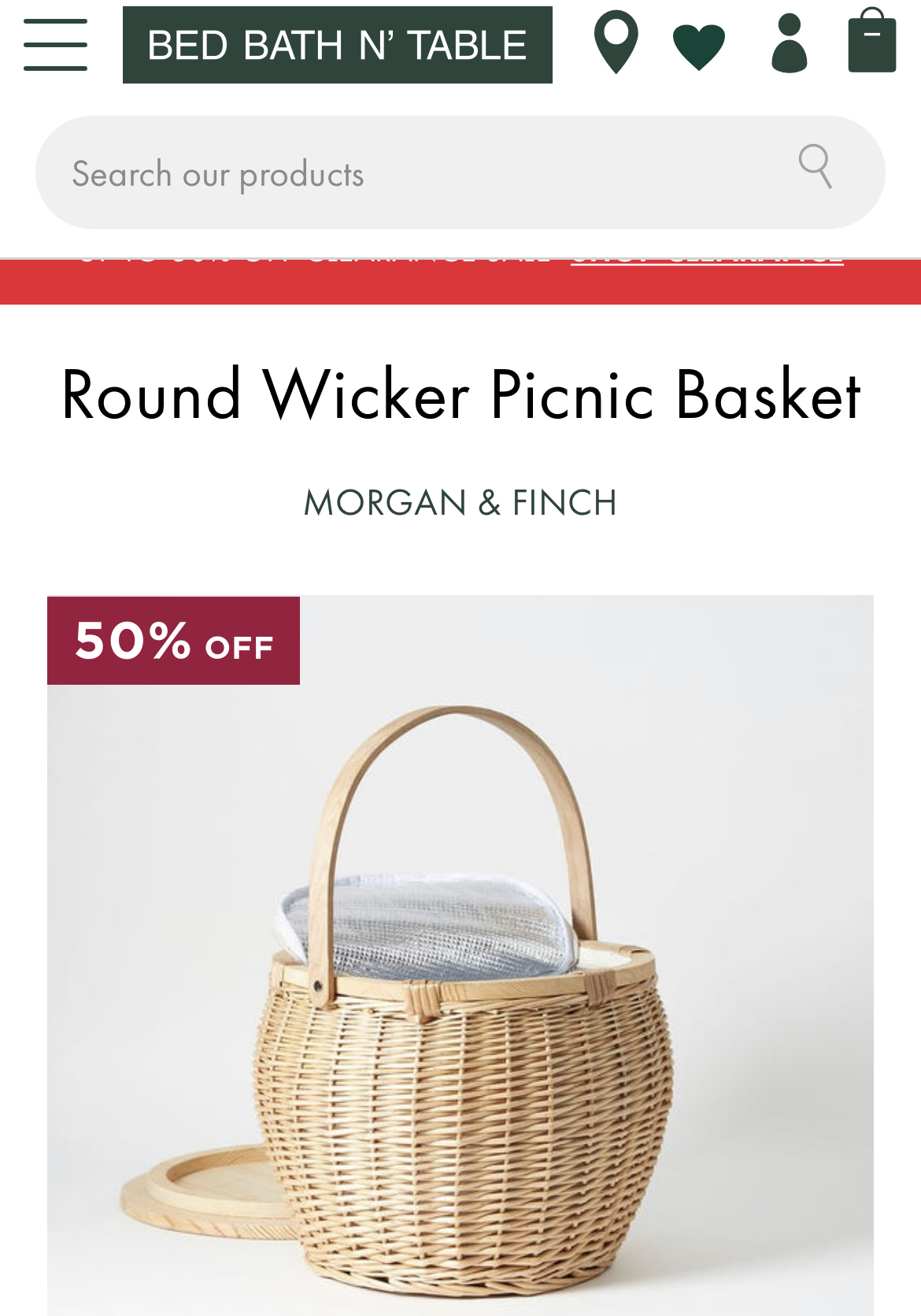 Picnic basket with wooden top