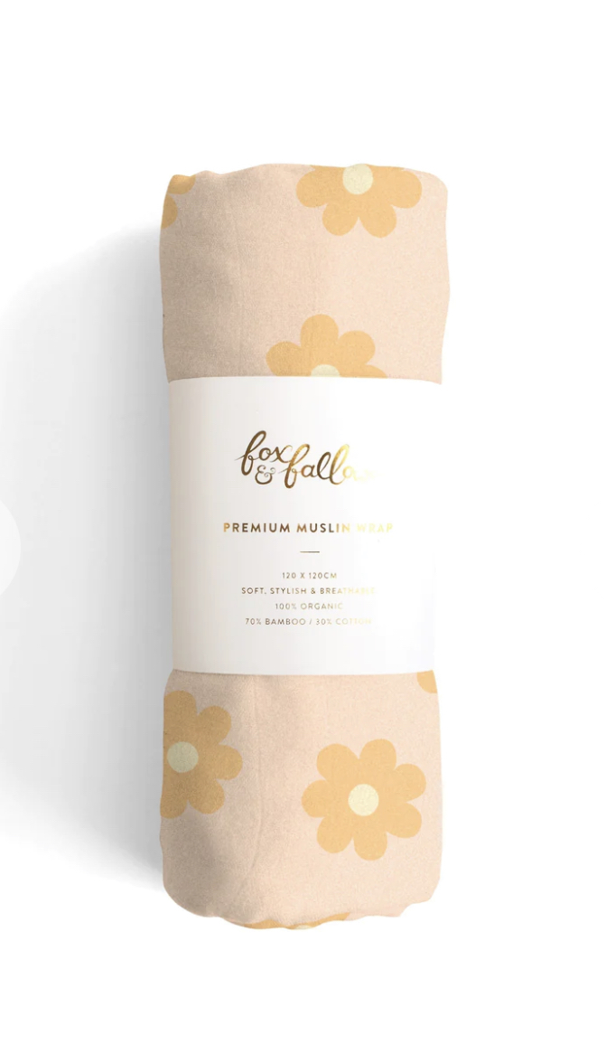 Daisy Chain Organic Muslin Wrap Swaddle