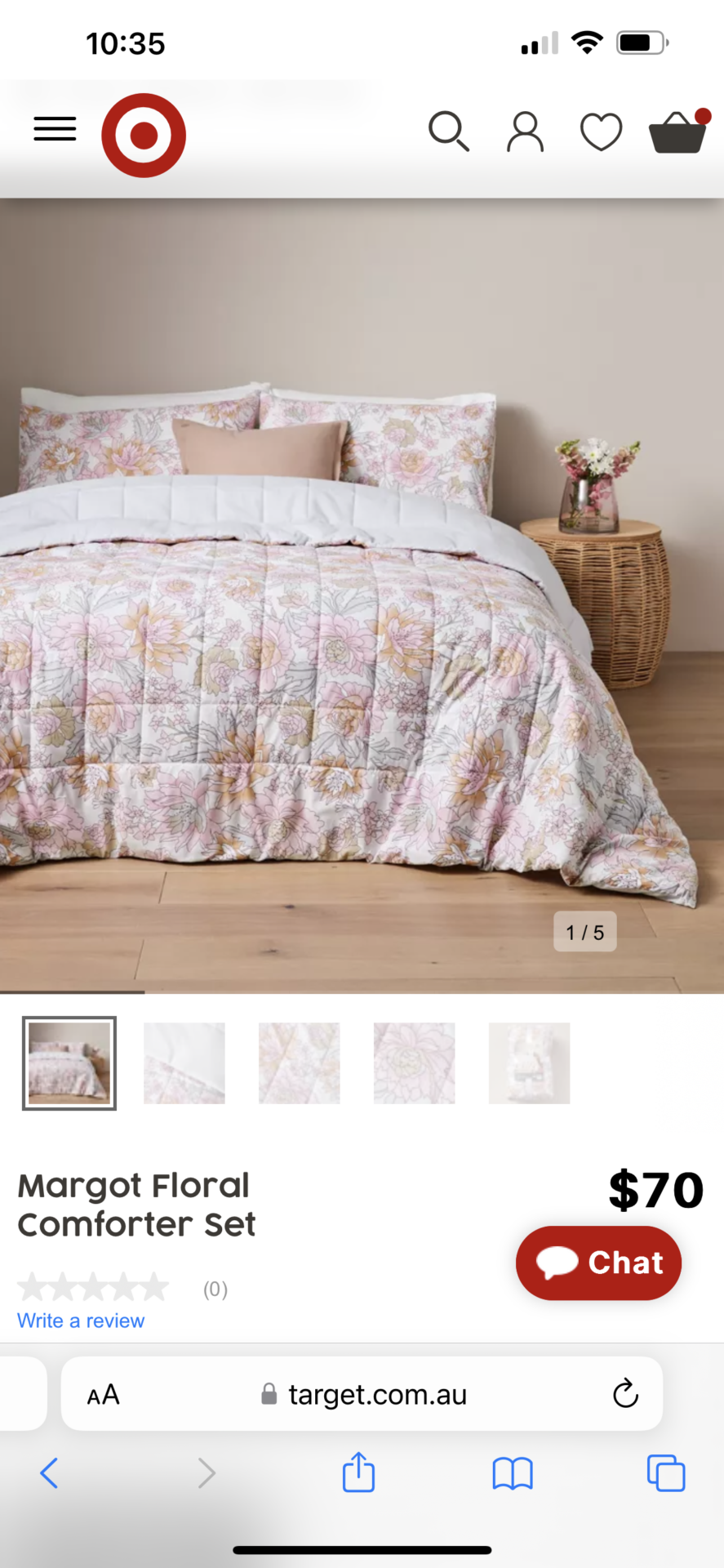 Margot Floral Comforter Set