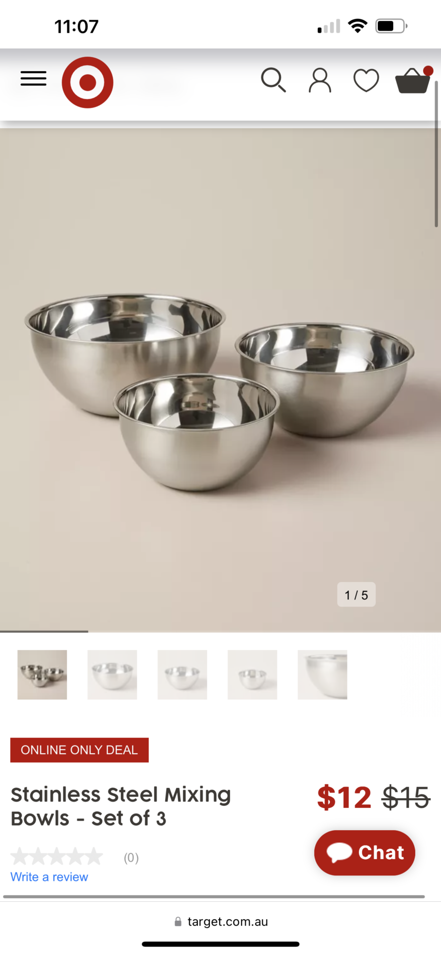 Stainless Steel Mixing Bowls - Set of 3