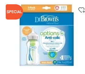 Dr Browns Options+ Wide Neck Bottle 270ml 3 Pack