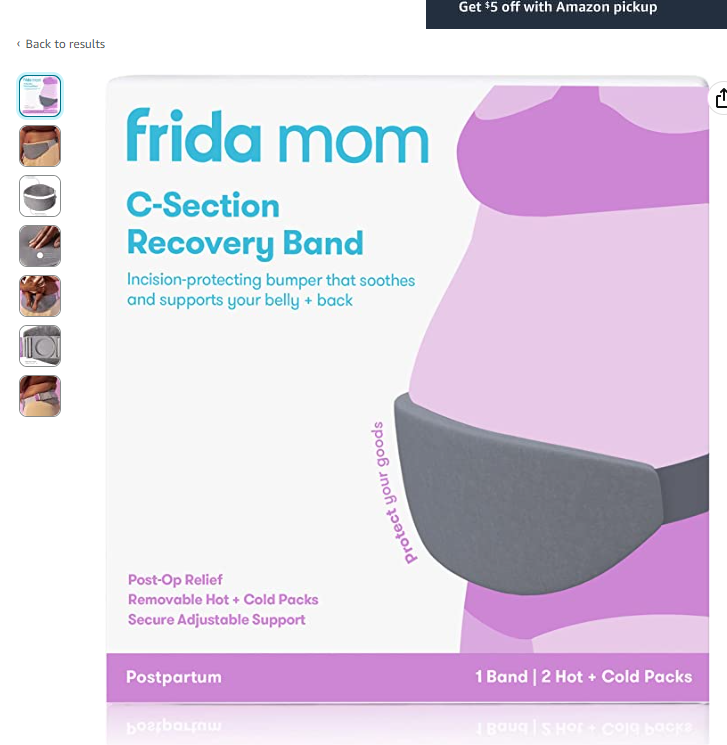 Frida Mom C-Section Recovery Band | Post-Op Incision Protector | Targeted Hot + Cold Therapy