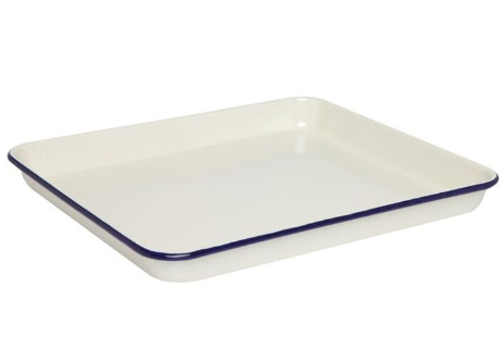 Wiltshire Enamel Bake Tray 1L / 30cm Blue Rim