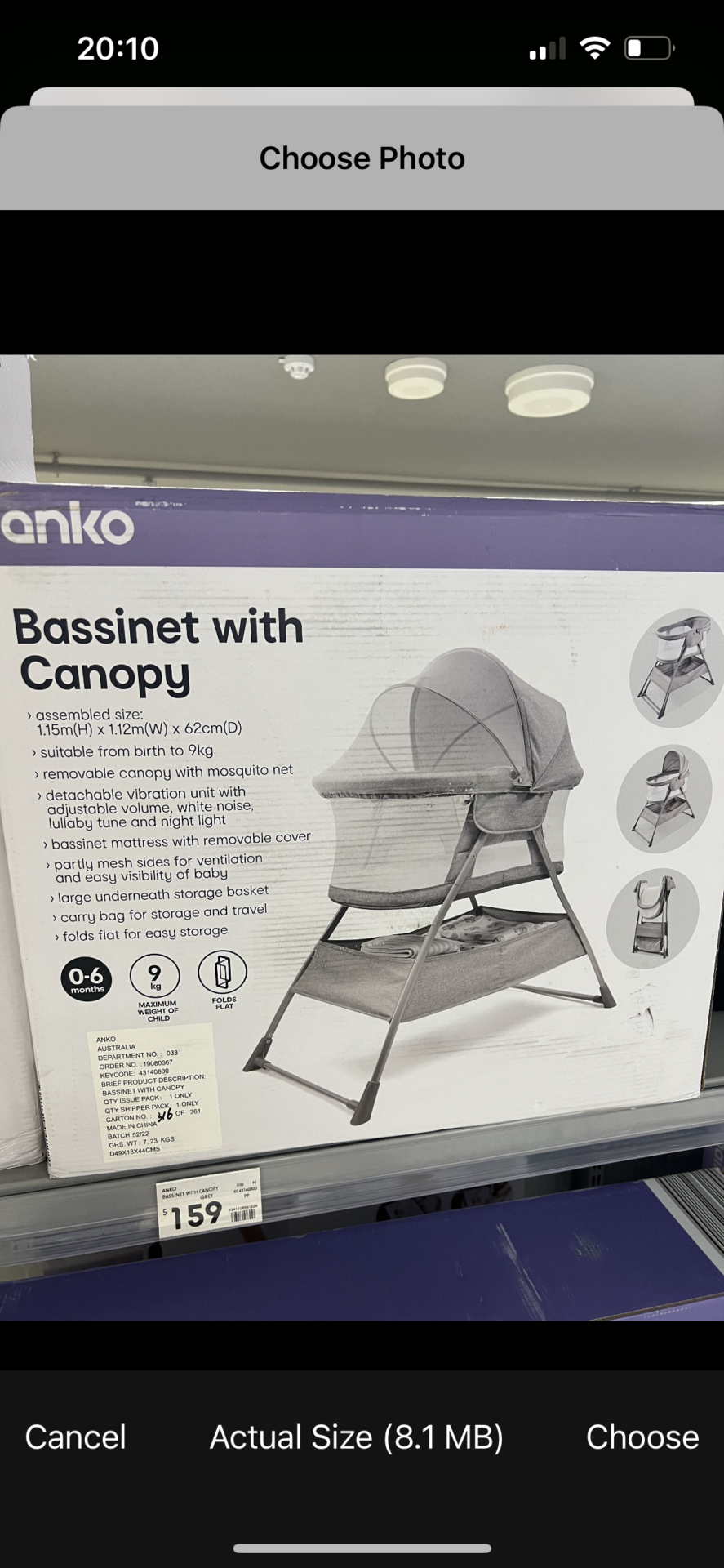 Bassinet with canopy