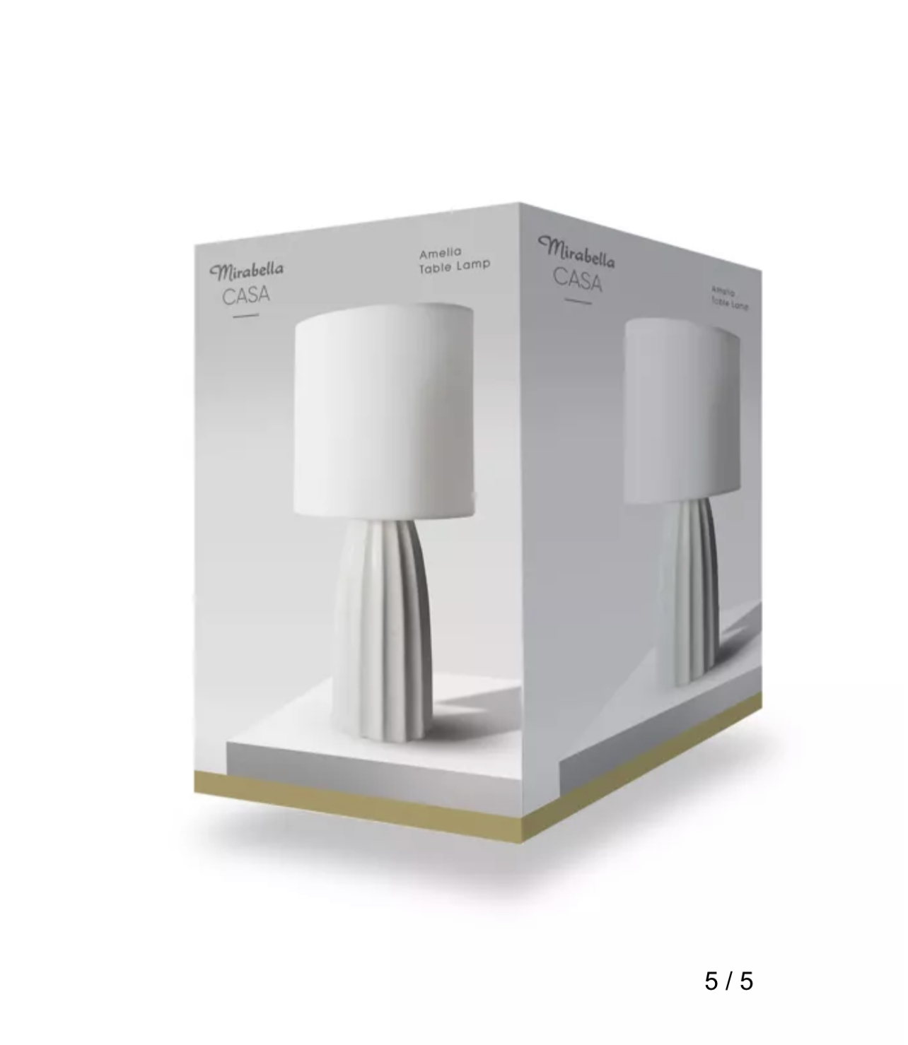 Mirabella Casa Amelia White Table Lamp