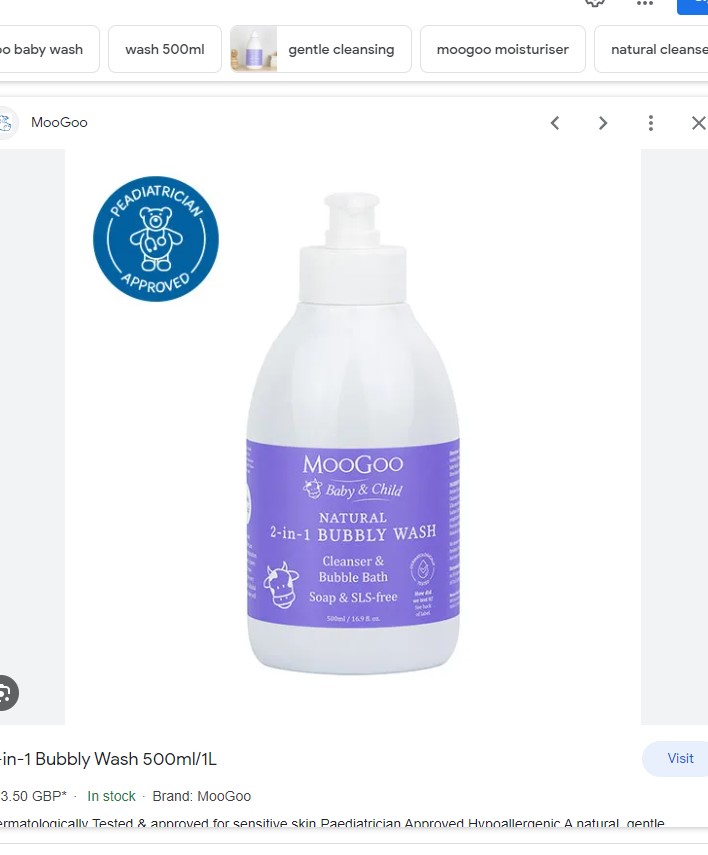 MooGoo Baby 2-in-1 Bubbly Wash