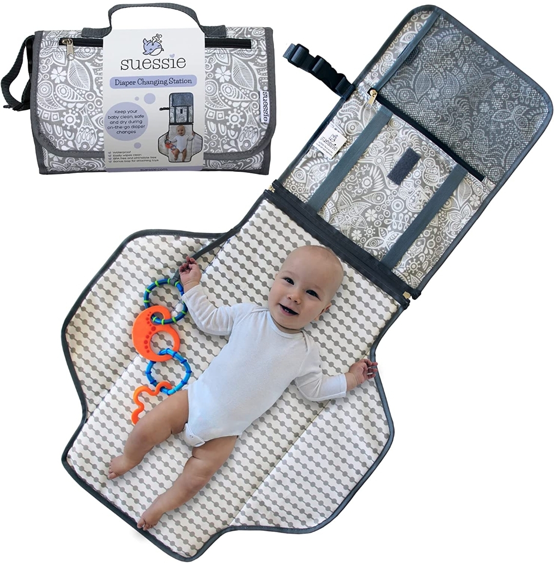 Suessie Portable Nappy Changing Mat - Waterproof Baby Change Pad for Travel