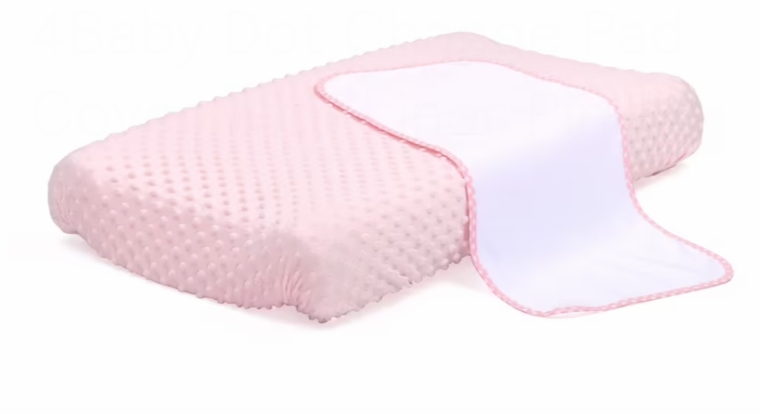 4Baby Dot Change Pad Cover with Liner Pink