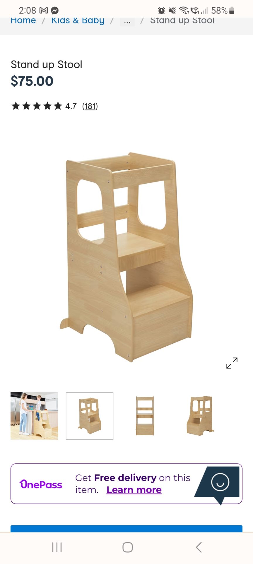 Stand up stool