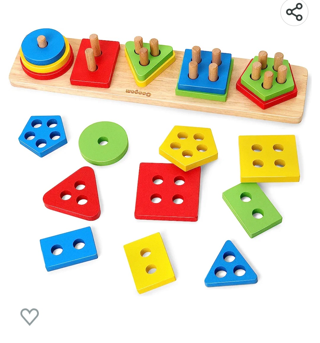 Shape stacker toy