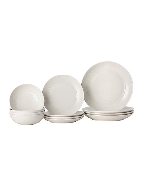 GORDON RAMSAY BY ROYAL DOULTON MAZE 12 PIECE DINNER SET