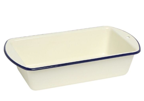 Wiltshire Enamel Loaf Pan 23cm Blue Rim