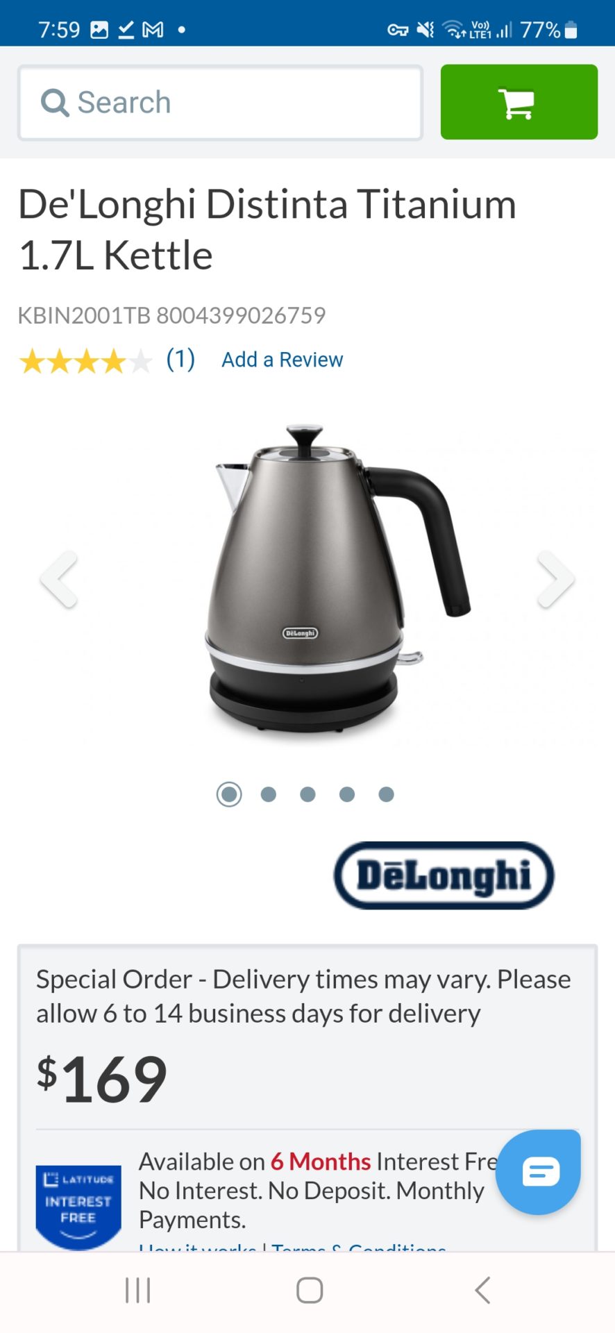 DeLonghi Kettle