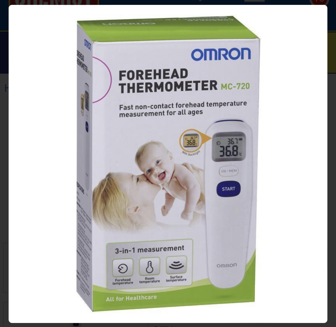 Forehead thermometer