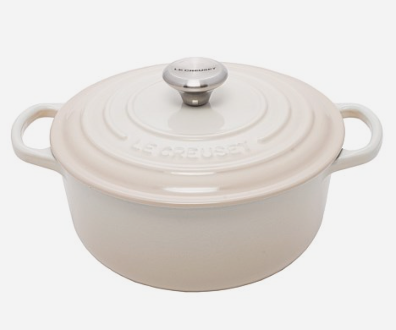 ast Iron Round Casserole Meringue Cream 28cm 6.7L