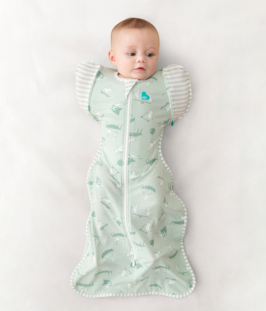 Swaddle Up -Medium size - Daredevil Bunny Olive