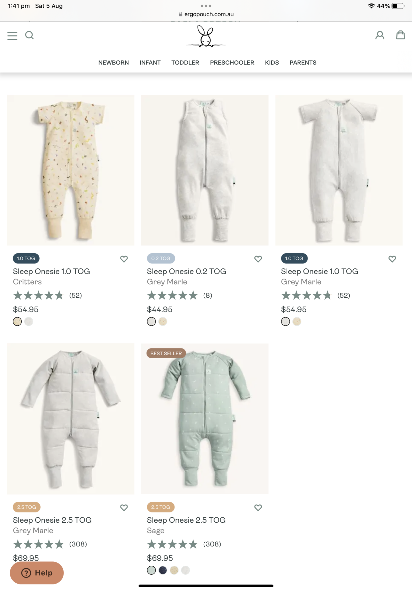 ErgoPouch Sleep Onesie