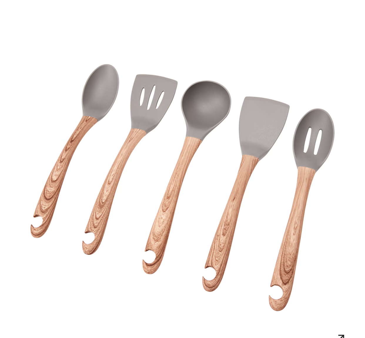 Wood Look Utensils Set