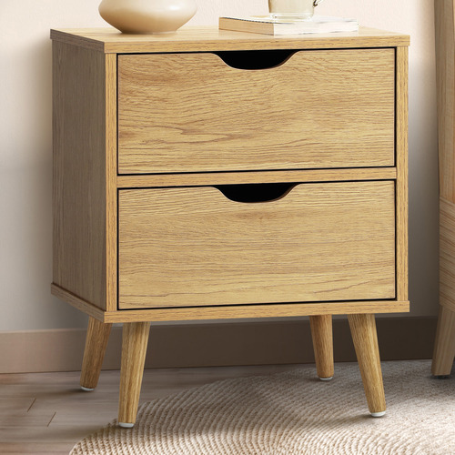 Light Timber Bedside Table