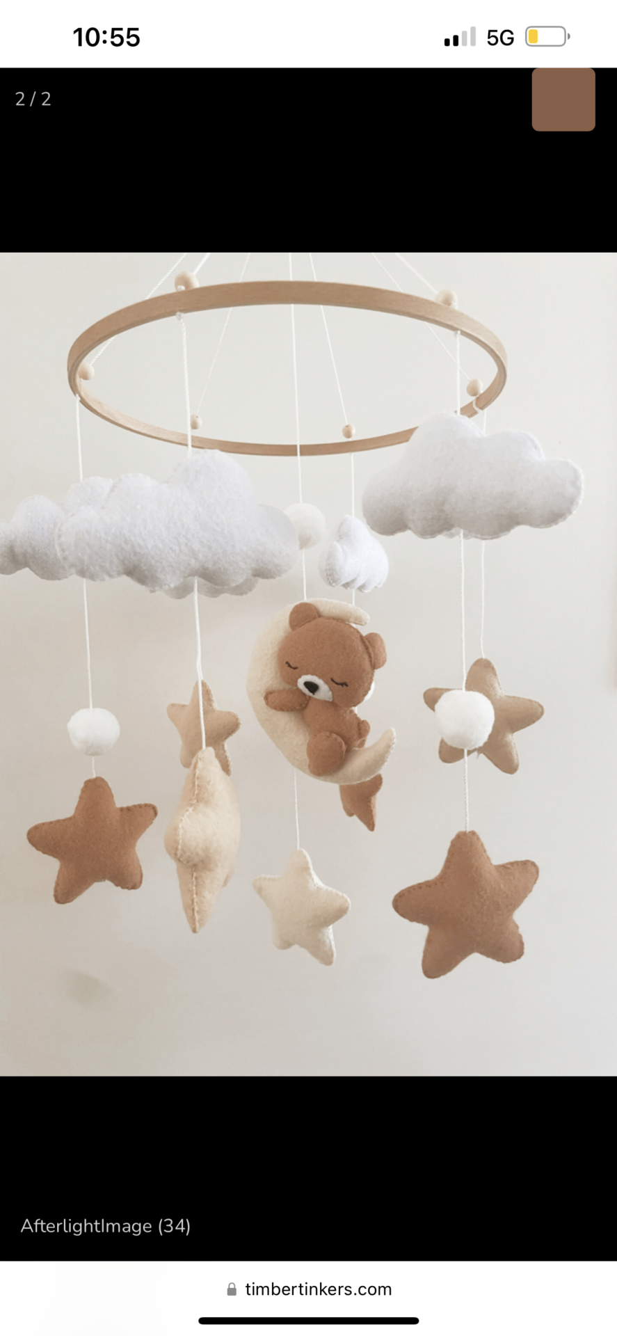 Brown Teddy Nursery Mobile