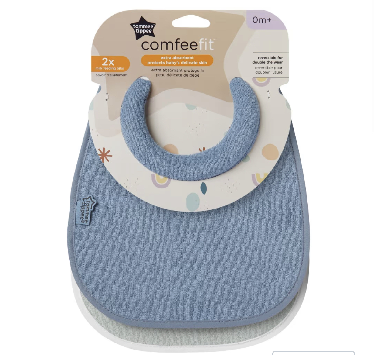 Tommee Tippee Comfort Bibs - Blue