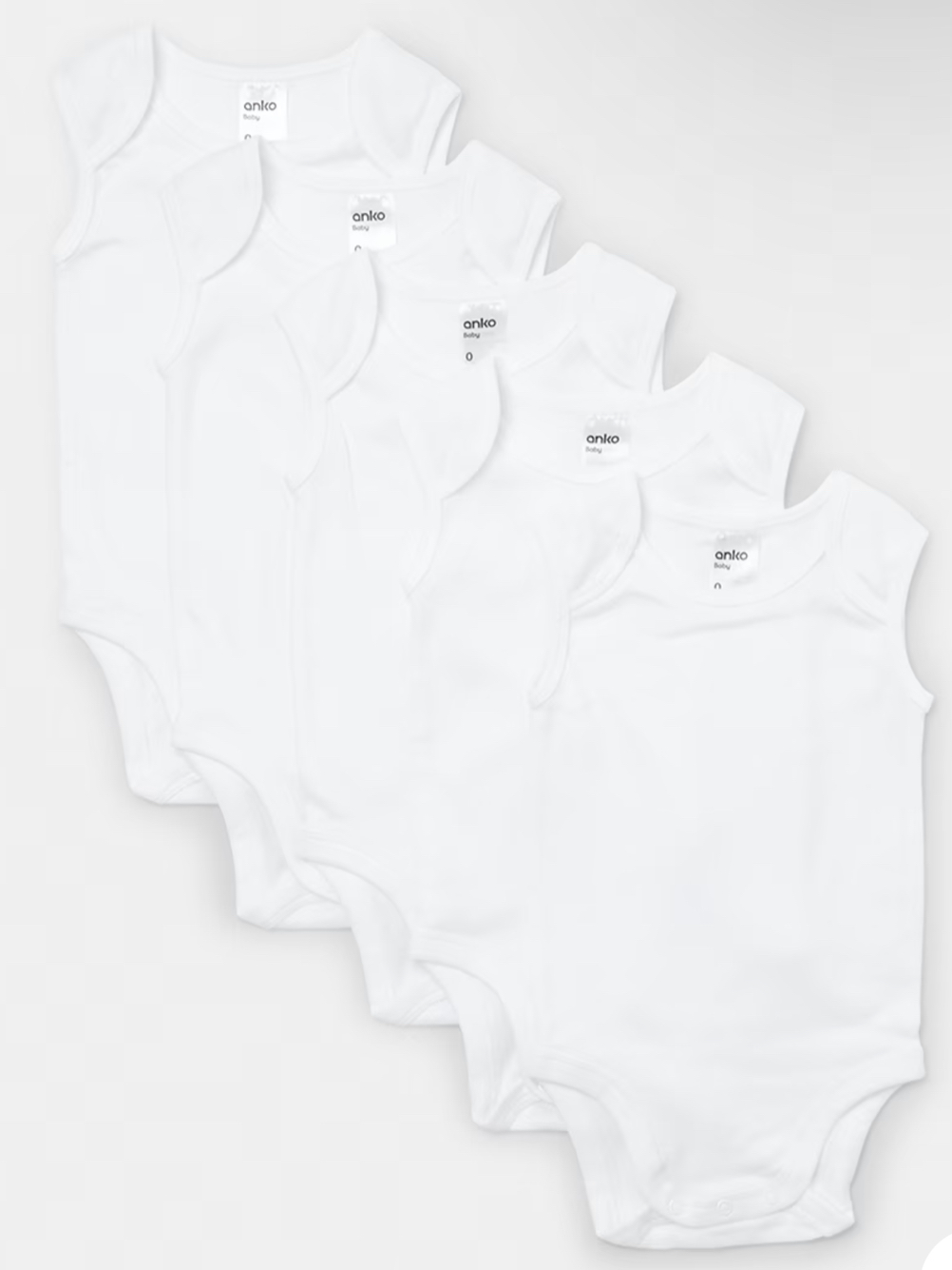 Kmart sleeveless bodysuits - Sz 3-6 mths and larger