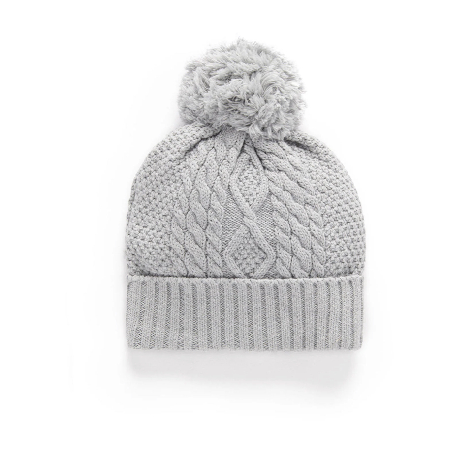 Purebaby knit beanie - Grey