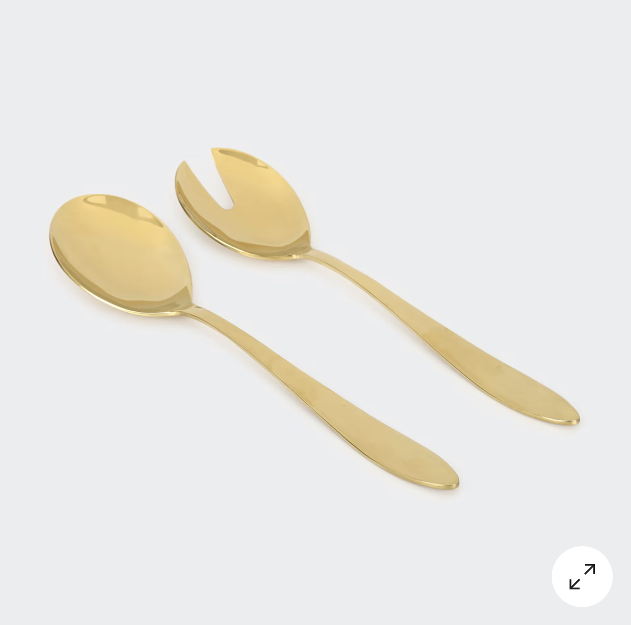 2 Pack Salad Servers - Gold Look