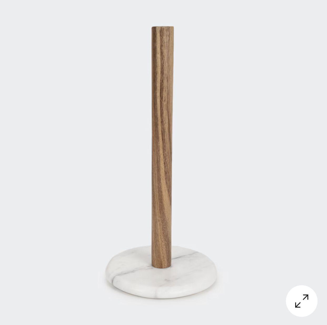 Marble and Acacia Paper Towel Stand