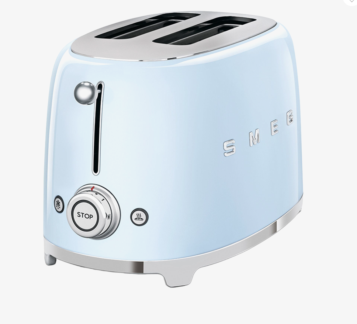 Smeg 50's Retro Style 2 Slice Toaster Pastel Blue