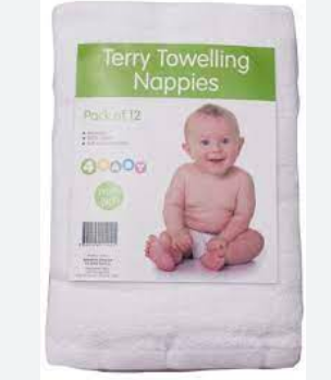 4Baby Terry Towelling Nappies 12pk