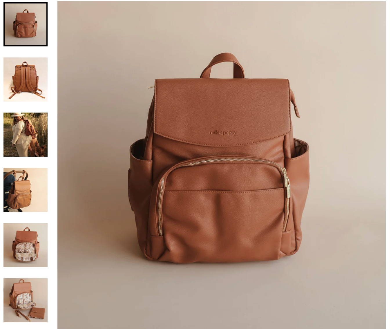 Brooklyn Backpack Nappy Bag - Tan