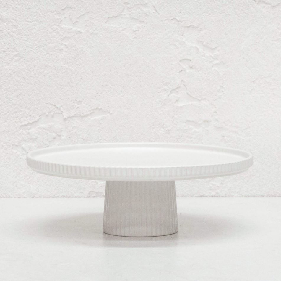 Ceramic Ribbed Cake Stand