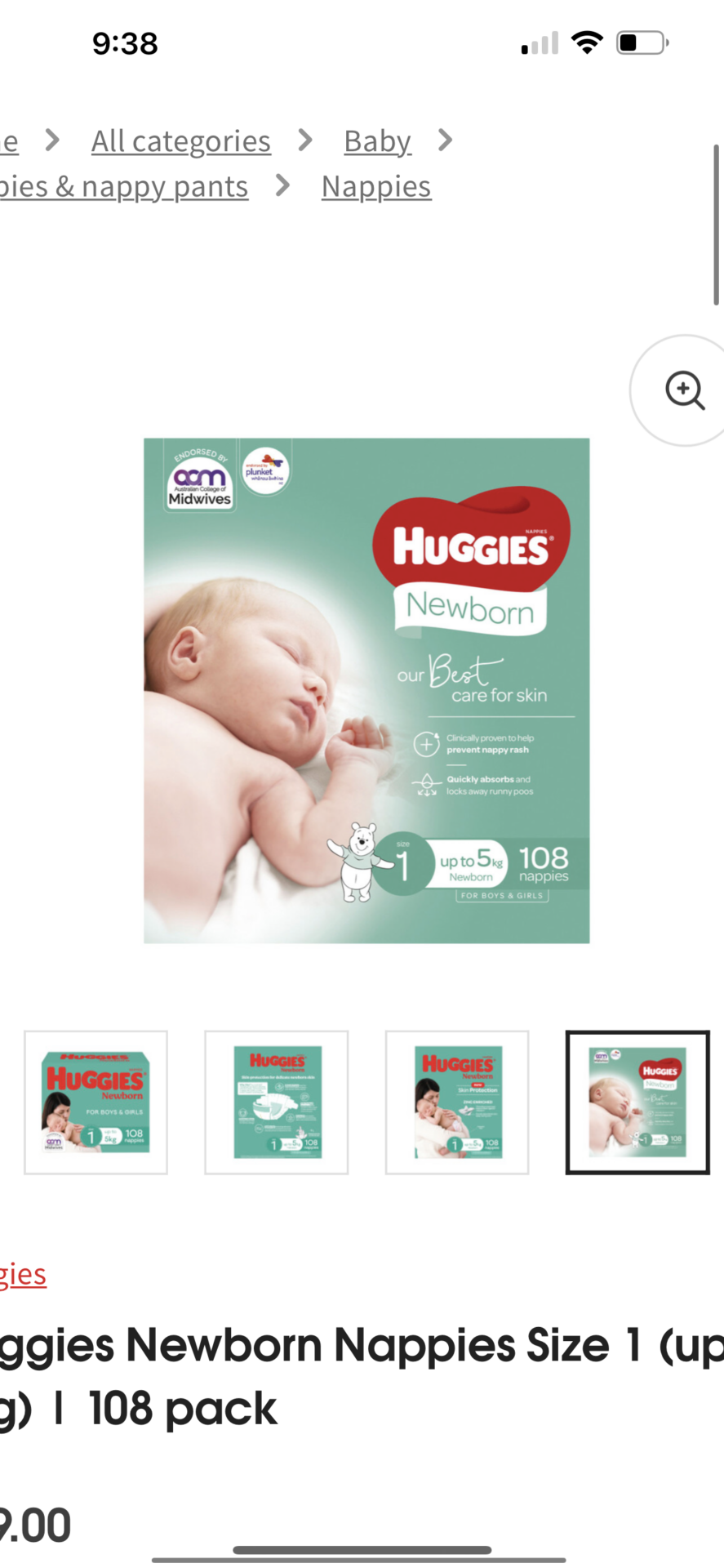 Huggies nappies