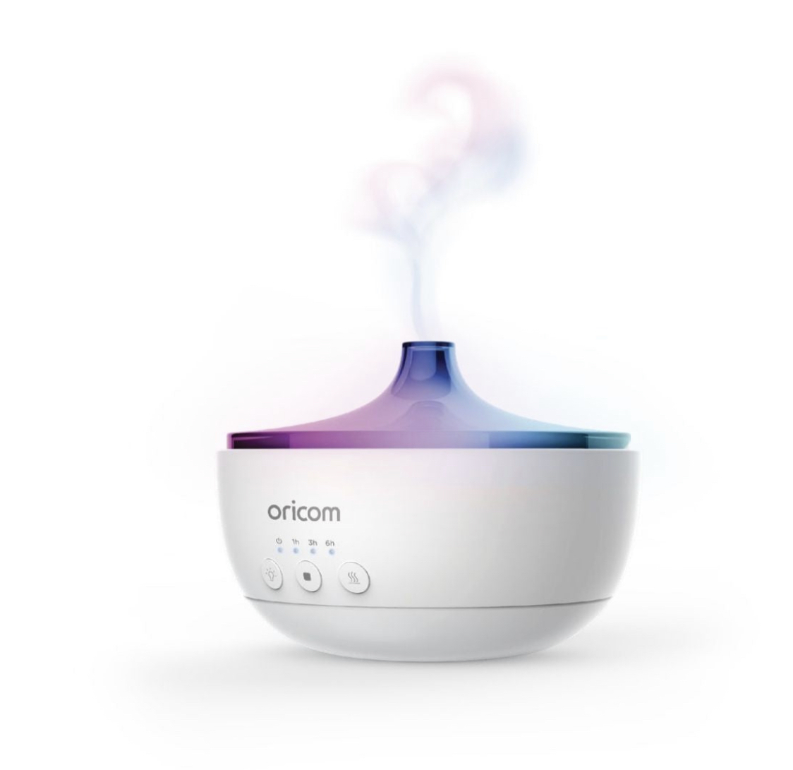 Oricom 4-IN-1 Aroma Diffuser, Humidifier, Night Light & Speaker