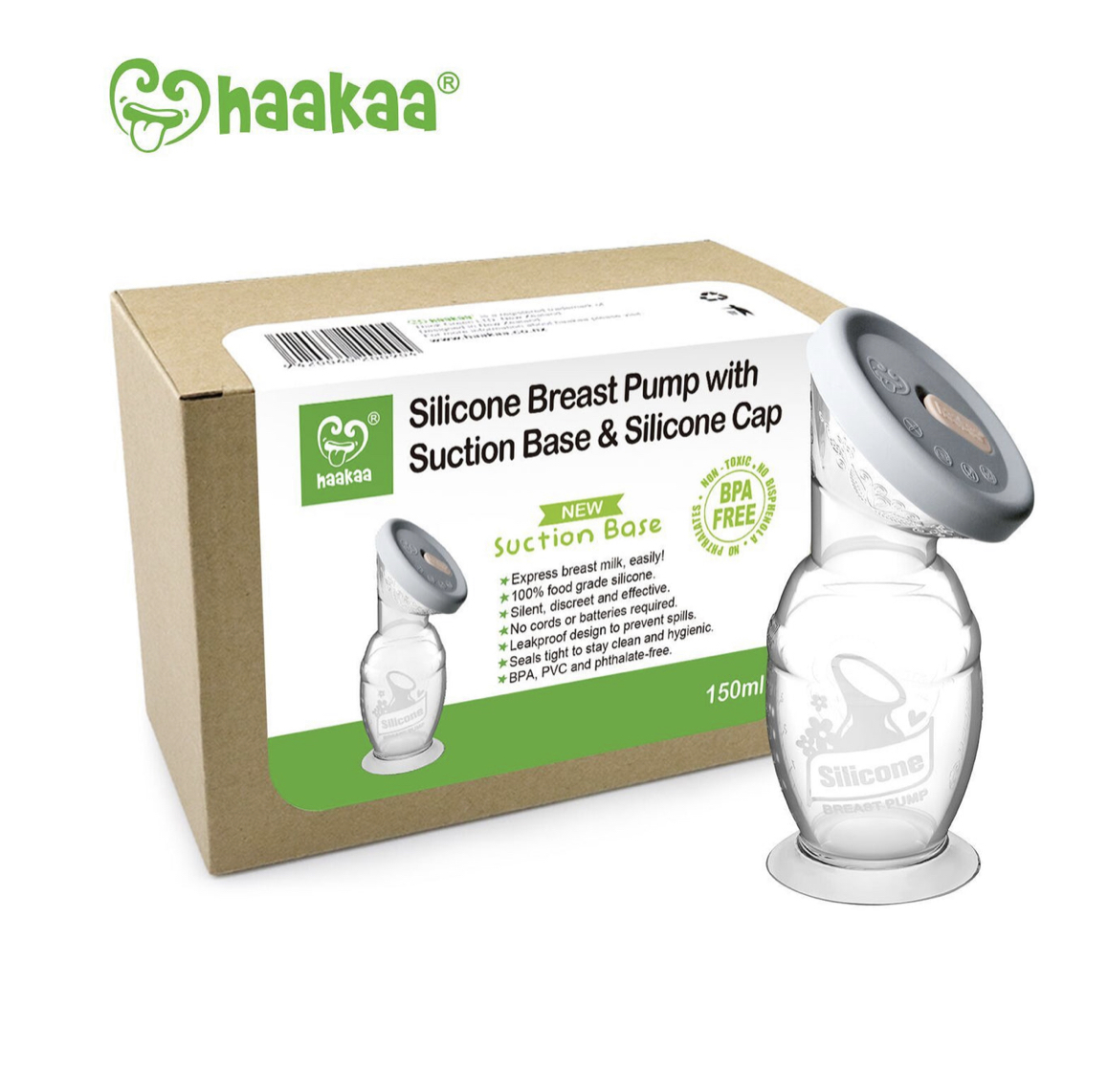 Haakaa 150ml Breast Pump and Cap Gift Pack