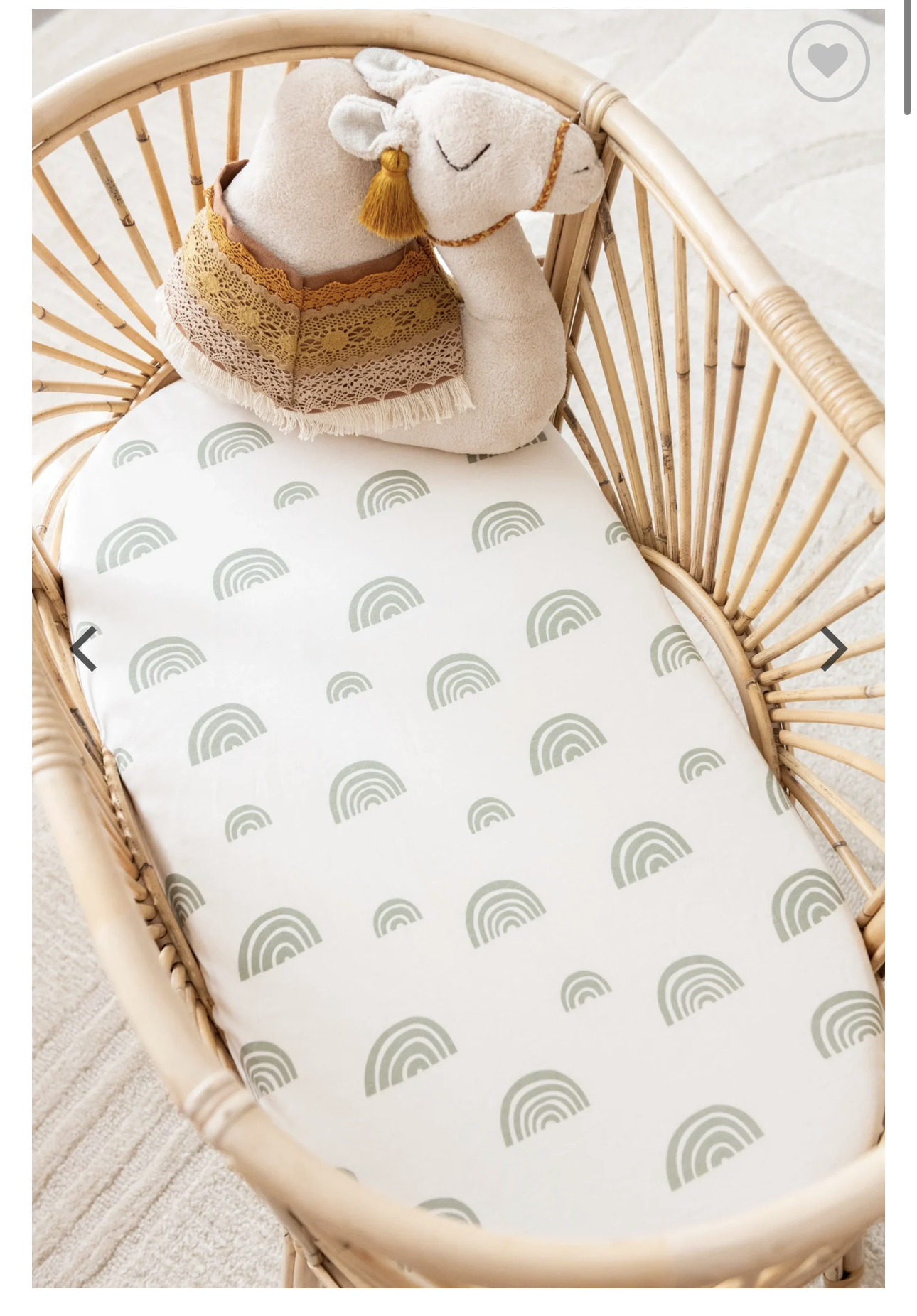 Organic fitted bassinet sheet