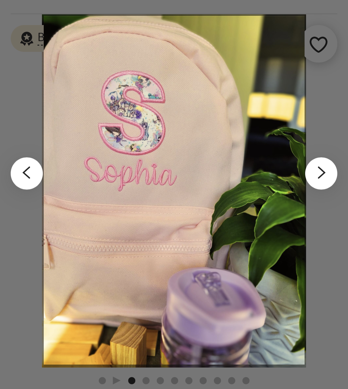 Personalised backpack with Islas name