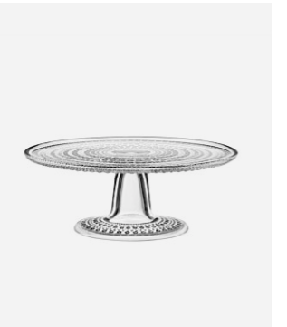 IITTALA KASTEHELMI CAKE STAND 24CM CLEAR