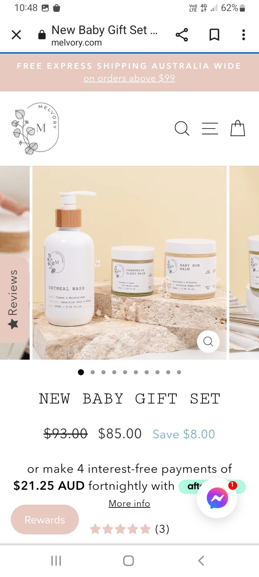 Newborn skincare gift set