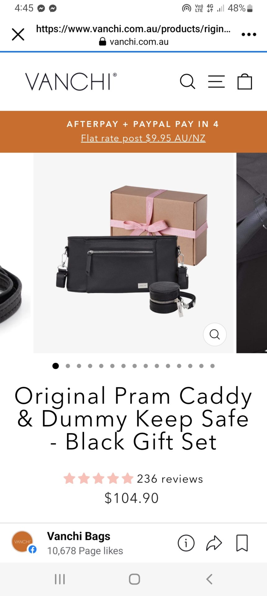 Pram caddy gift set